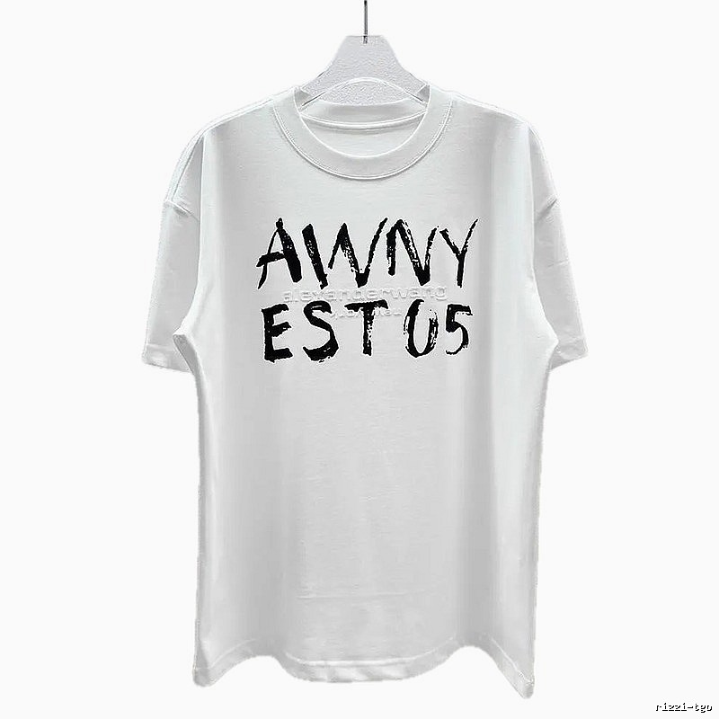 Alexander Wang Graffiti Letter Street Style White T-Shirt