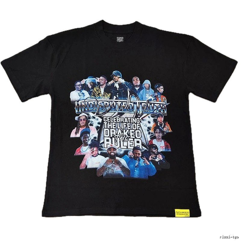 American Streetwear Brand Vintage Hip-hop Style Black T-Shirt