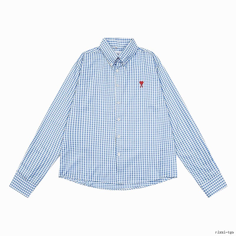 AMI Love Blue Checkered Shirt