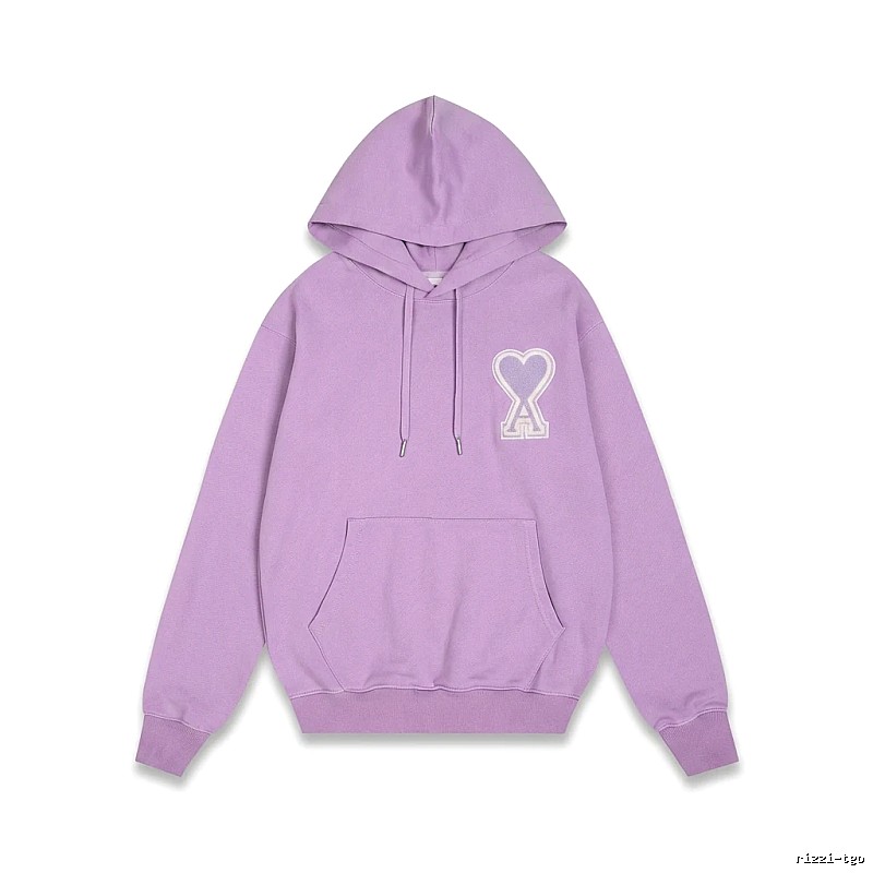 AMI series trendy brand light purple hoodie