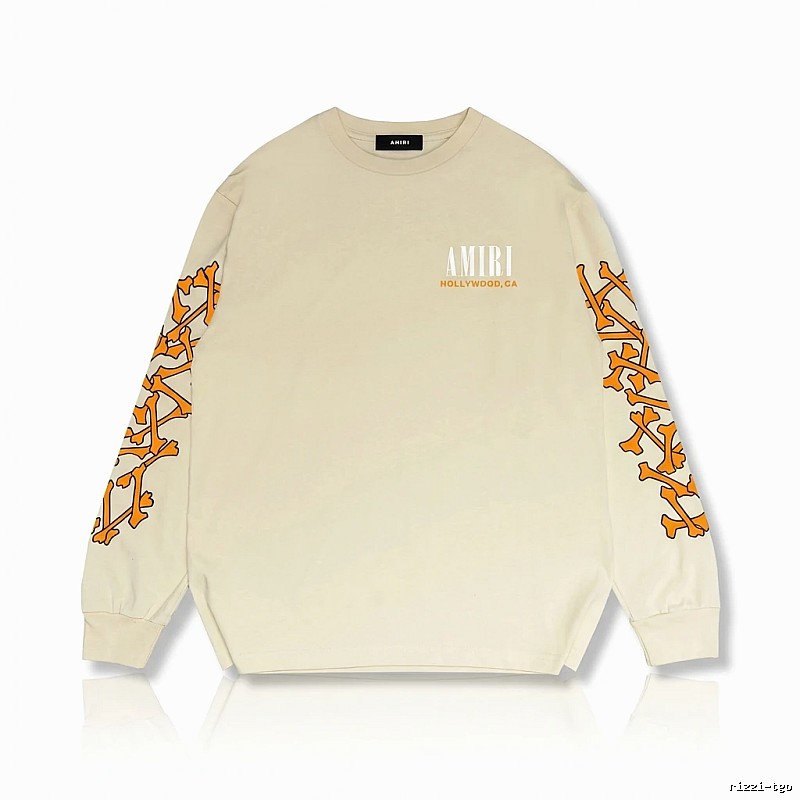 AMIRI Bone Pattern Trendy Cool Beige Sweatshirt