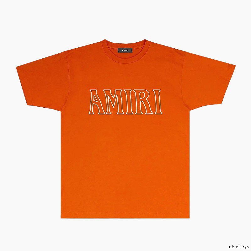 AMIRI Orange Minimalist Style T-shirt