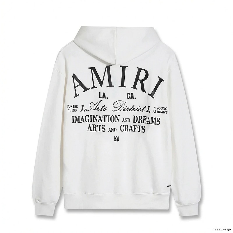 AMIRI Printed Casual Style White Hoodie