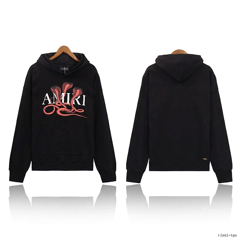 AMIRI Snake Print Trendy Black Sweatshirt
