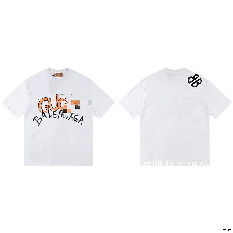 Balenciaga Co-branded Graffiti Street Style White T-shirt