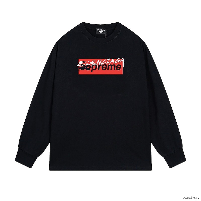 Balenciaga Co-branded Trendy Cool Black Sweatshirt