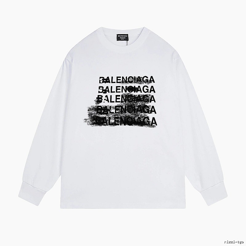 Balenciaga letter-style white T-shirt