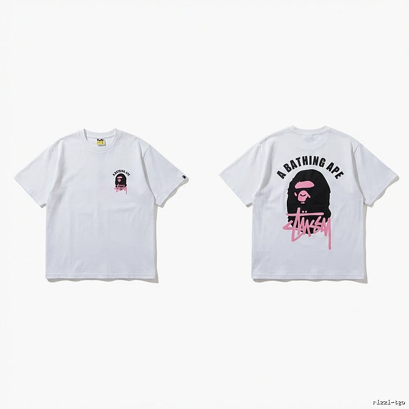 Bape Ape Head Trendy and Cool Style White T-shirt