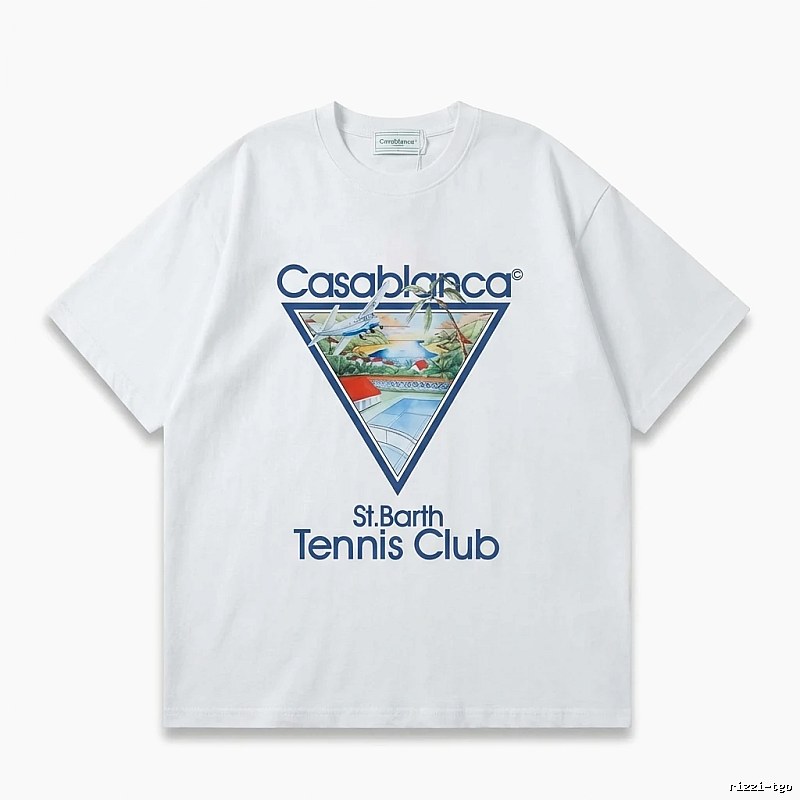 Casablanca Printed Casual White T-shirt