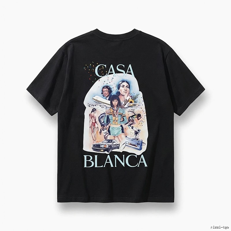 Casablanca retro style black T-shirt