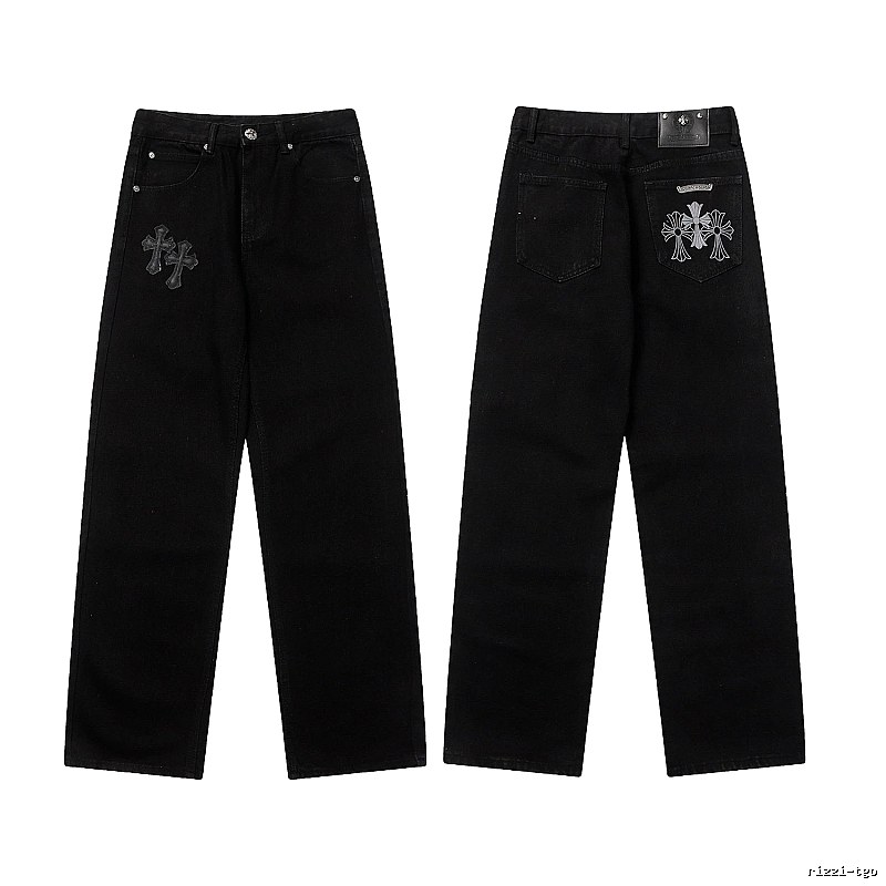 Chrome Hearts Classic Graphic jeans Light Denim Jeans with Travel-Friendly Style