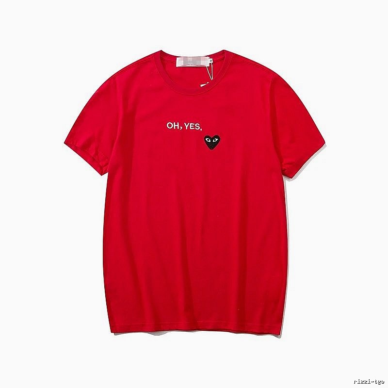 Comme des Garcons PLAY 2021-87 Red Style 2187 Heart Logo T-Shirt Clean Colorway