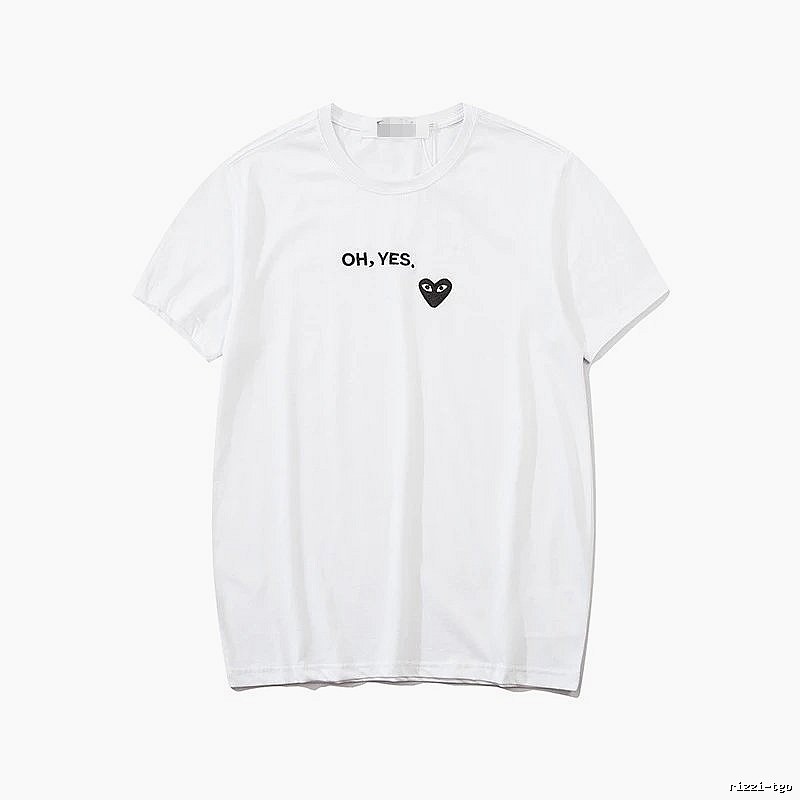 Comme des Garcons PLAY 2021-87 White Style 2187 Heart Logo T-Shirt Statement Graphic