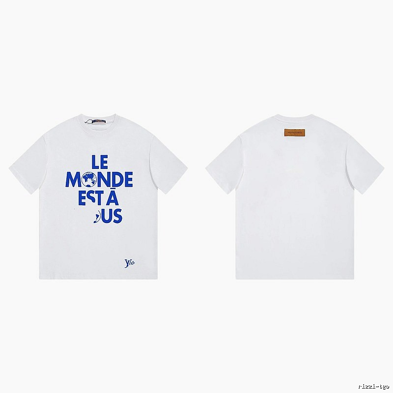 Louis Vuitton letter print street style white T-shirt