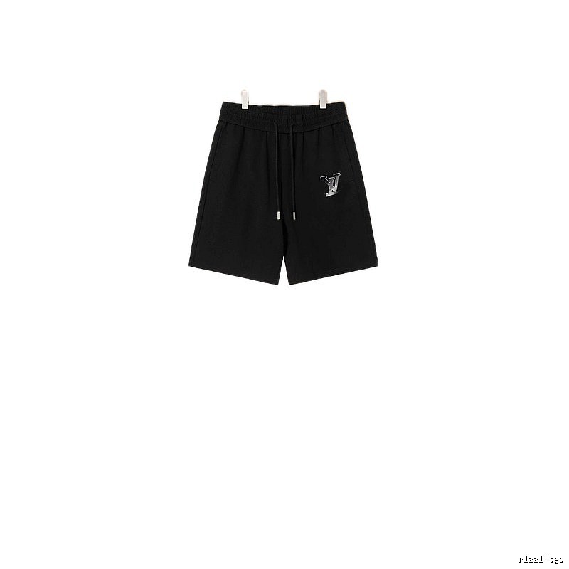 Louis Vuitton's classic casual style black shorts