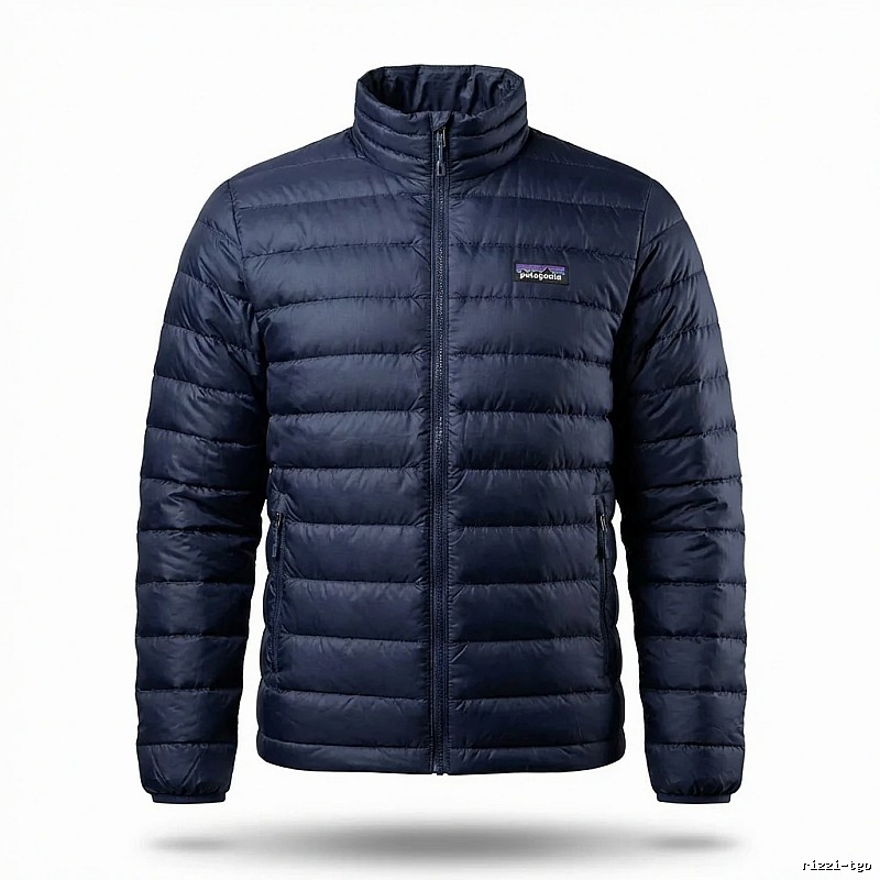 Patagonia's warm series dark blue cotton-padded jacket