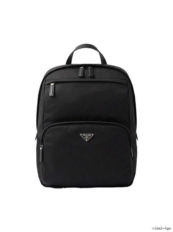 Prada classic simple style black backpack