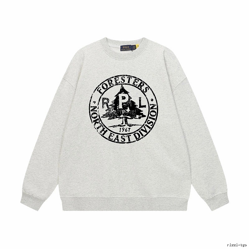 Ralph Lauren grey-toned retro-style sweatshirt