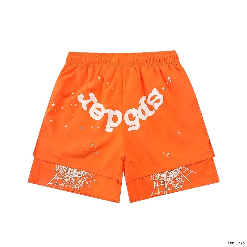 Sp5der Orange Trendy and Cool Shorts