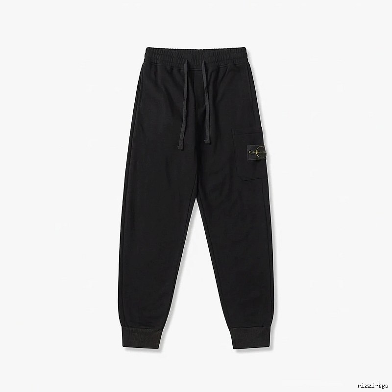 Stone Island workwear-style black sweatpants