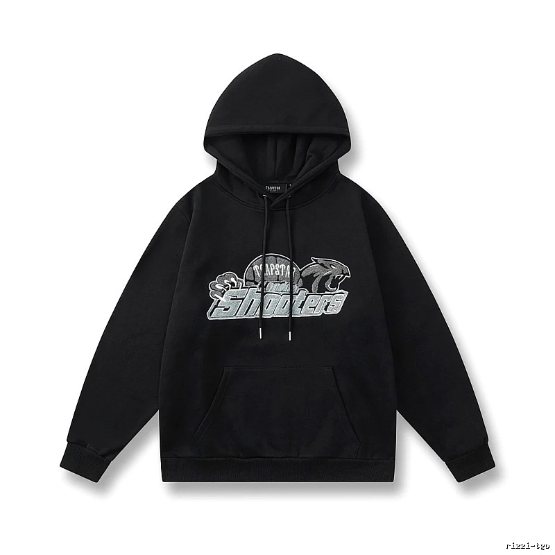 Trapstar - printed trendy and cool black hoodie