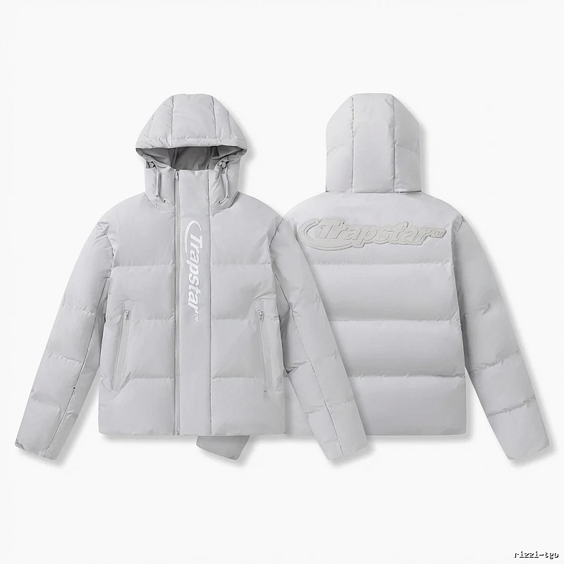 Trapstar Trendy and Cool Light Grey Down Jacket