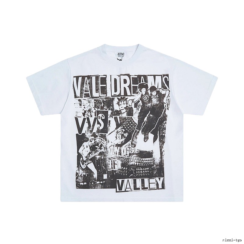 Valley Dreams Rock Style White Short-sleeve T-shirt