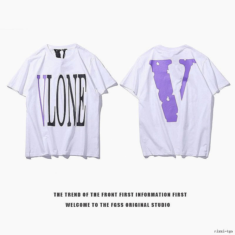 Vlone Compact Logo T-shirt Black Purple Vlone for Smart Casual Looks