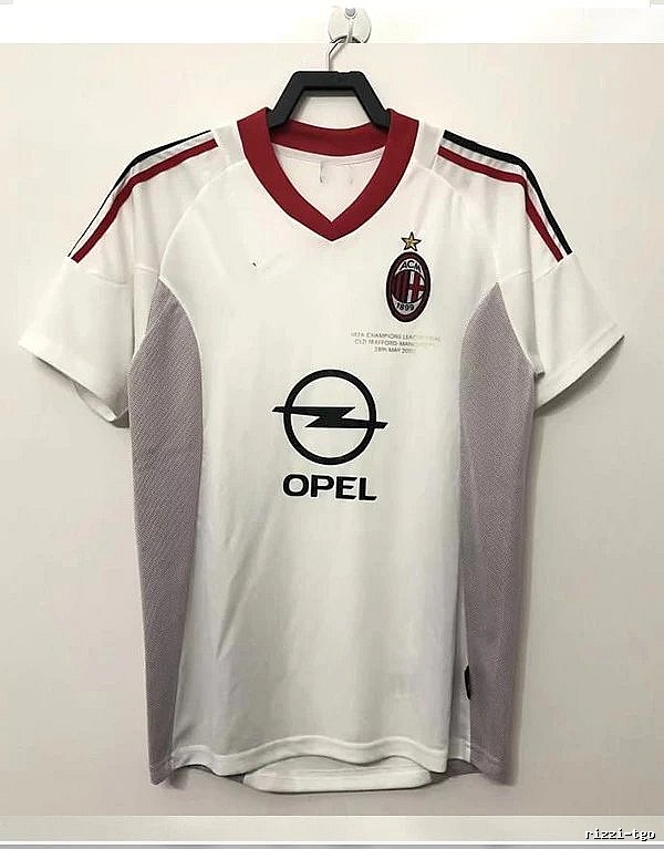 AC Milan Logo Detail Retro soccer jersey Red Black Striped with Relaxed Feel