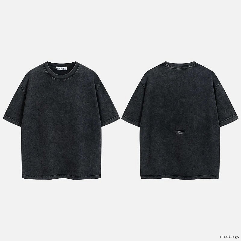 Acne Studios 2090-80 Black Style Ac908040 Stockholm Logo T-Shirt Modern Fit