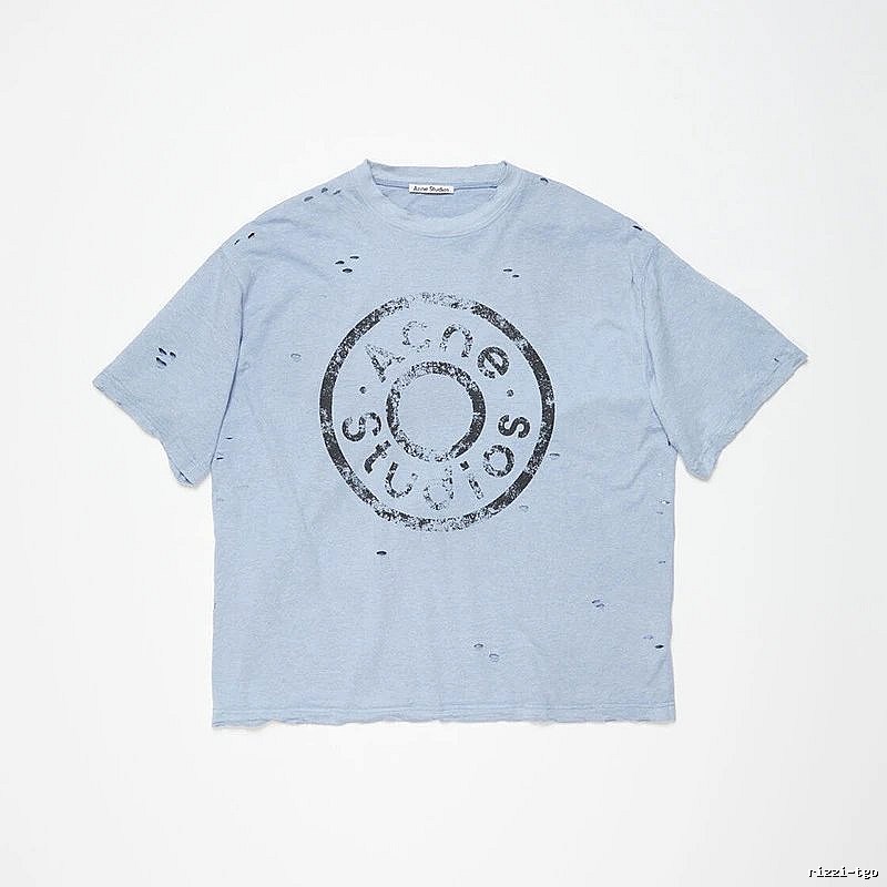 Acne Studios 2090-80 Blue Style Ac908041 Stockholm Logo T-Shirt Training Look