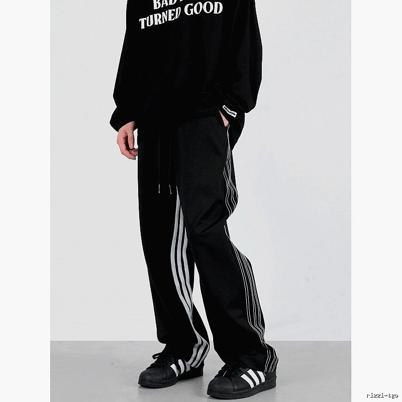 Adidas Classic Track pants Black Three Stripe for Daily Styling