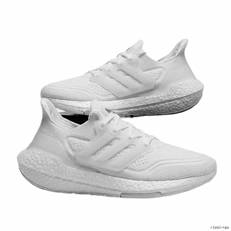 Adidas minimalist style white running shoes