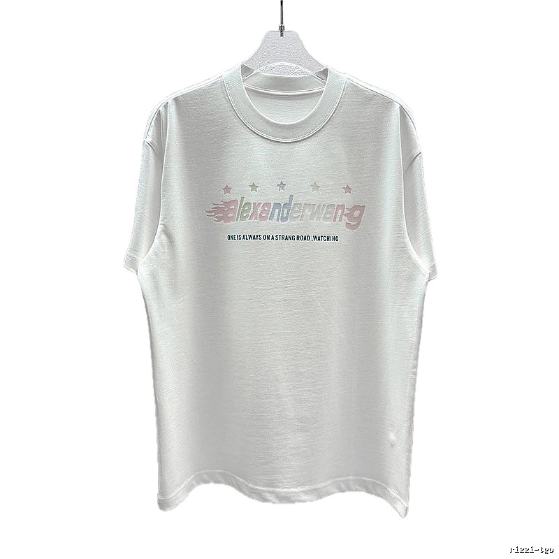 Alexander Wang Letter Print Street Style White T-Shirt