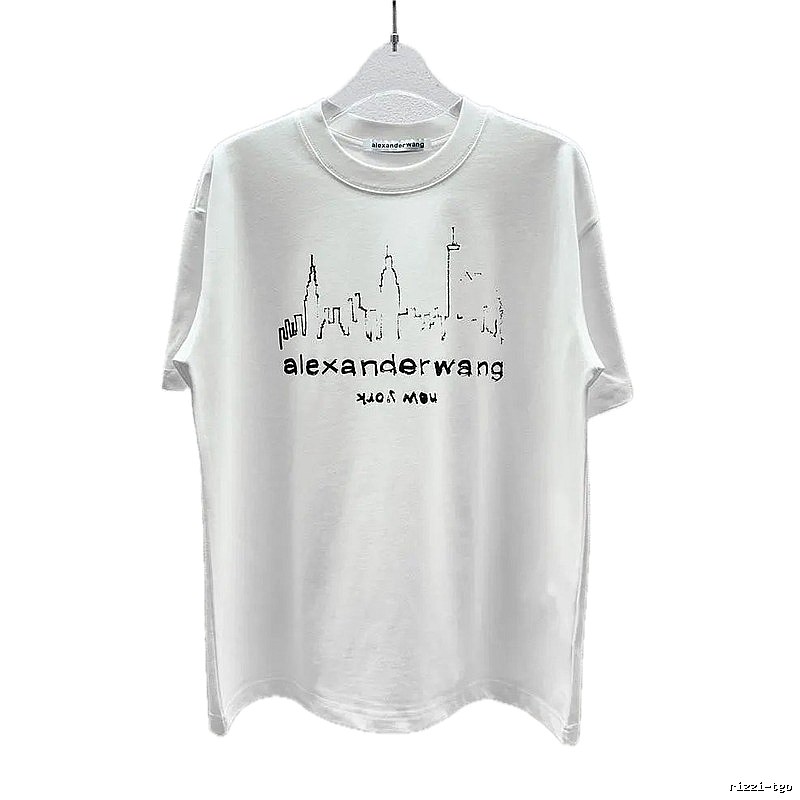 Alexander Wang Skyline Street Style White T-Shirt
