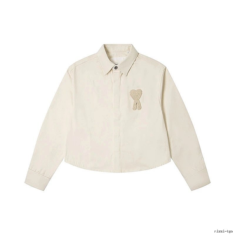 AMI embroidered love style white shirt