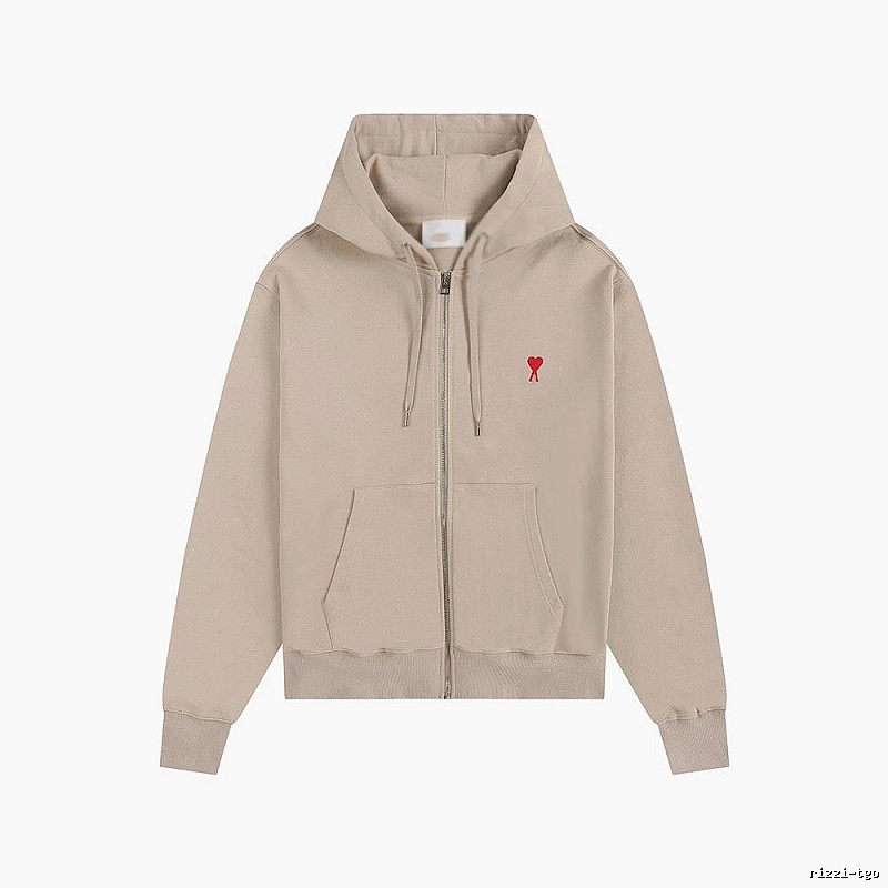 AMI Love Minimalist Style Beige Cardigan
