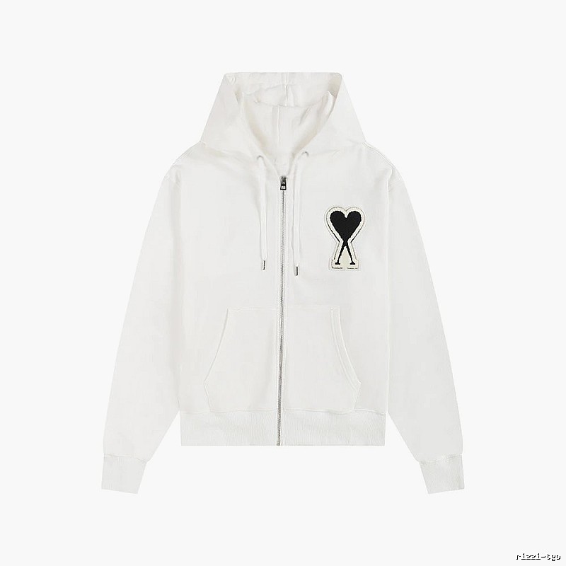 AMI Love Minimalist Style White Sweatshirt