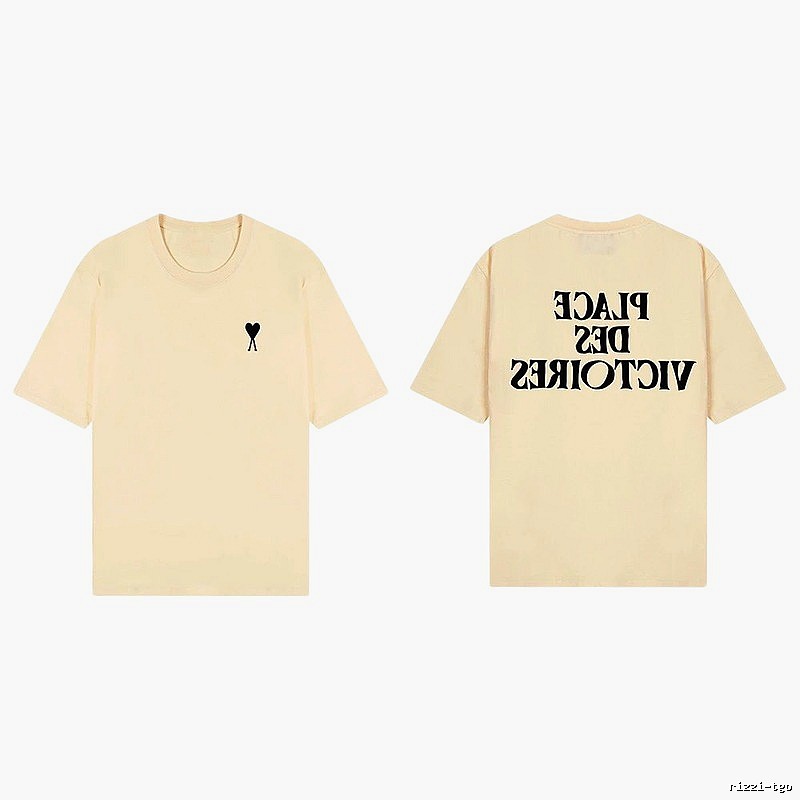 AMI Love Print Short-sleeve Shirt