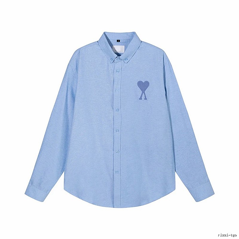 AMI Love Simple Style Blue Shirt