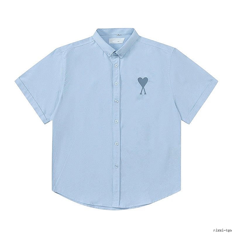 AMI Love Simple Style Blue Shirt