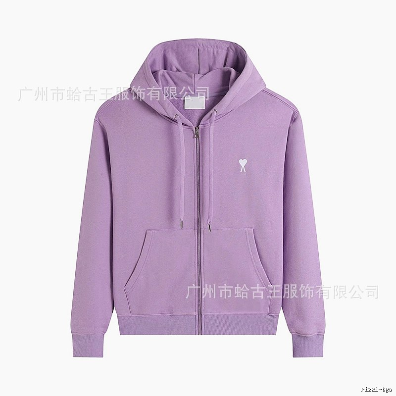 AMI Love Simple Style Purple Hoodie