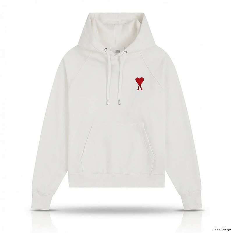 AMI Love Simple White Hoodie