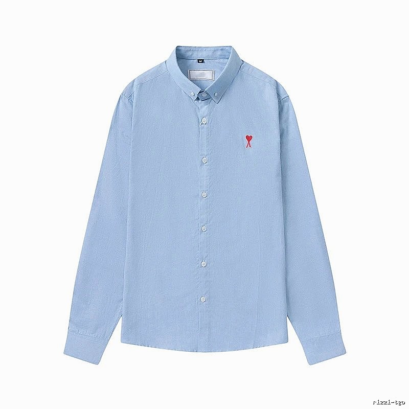 AMI minimalist style blue shirt
