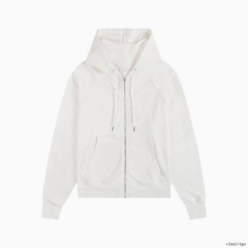 AMI simple style white hoodie