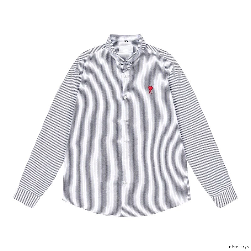 Ami striped minimalist style shirt