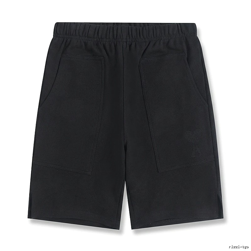 AMI Workwear Style Black Shorts