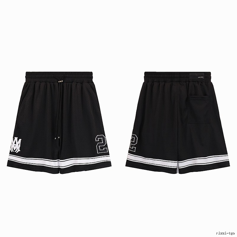 AMIRI American Basketball Style Black Athletic Shorts