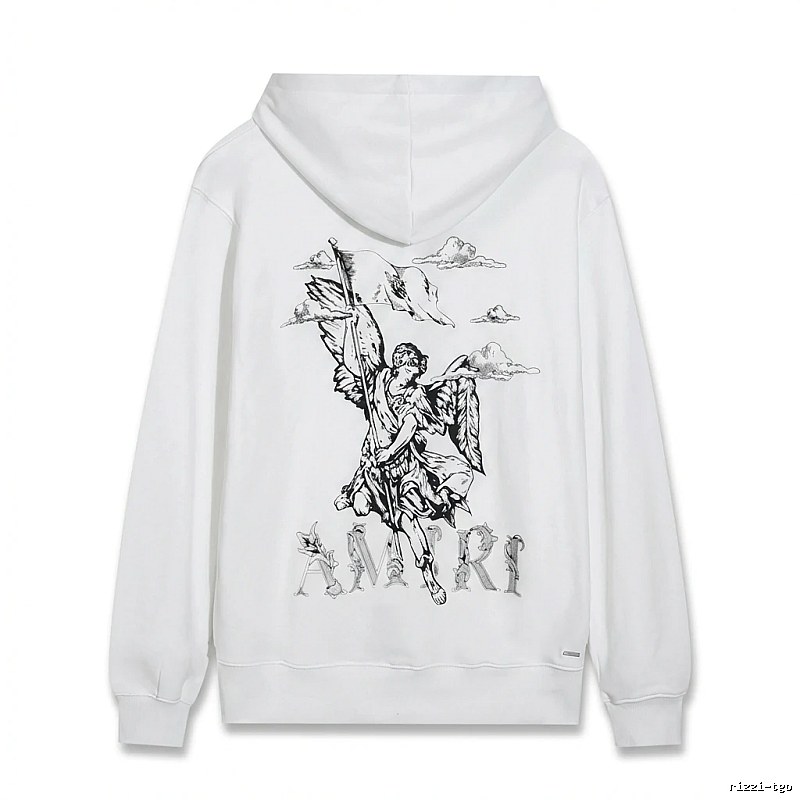 AMIRI Angel Print White Sweatshirt