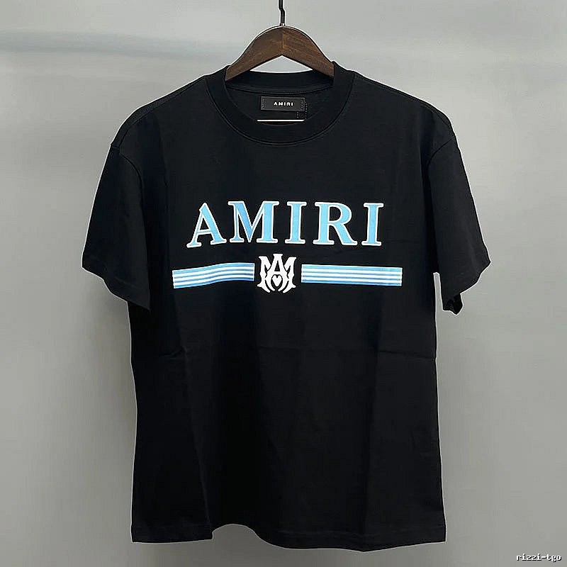 Amiri Black Blue Records Graphic T-Shirt Clean Finish
